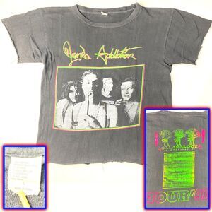 Vintage JANE'S ADDICTION Lollapalooza TOUR 1991 Tshirt! Distressed Band Merch L